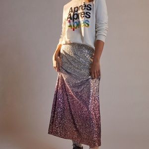 ANTHROPOLOGIE Leticia Sequined Maxi Skirt - Sz 0